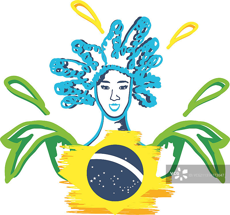 庆祝巴西独立日的人图片素材