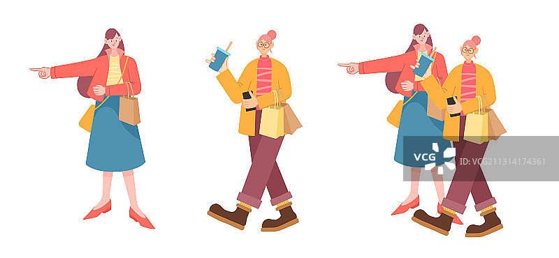 闺蜜逛街图片素材