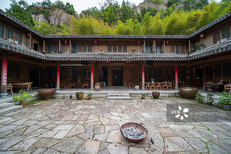 浙江省温州市乐清市黄檀硐村-首批15个“中国景观村落”之一图片素材