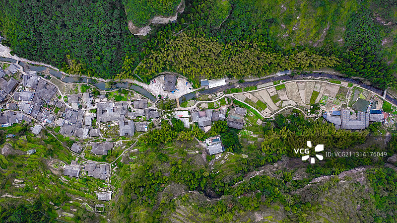 浙江省温州市乐清市黄檀硐村-首批15个“中国景观村落”之一图片素材