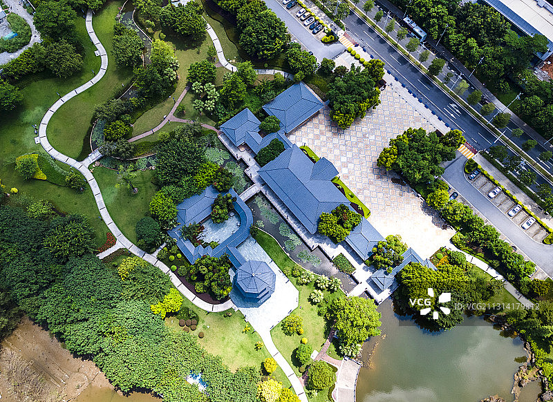 广州黄埔区生物岛水墨园图片素材