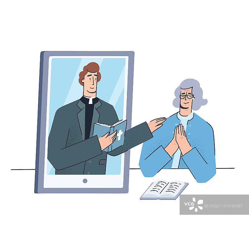 扁平风格的教堂概念设计图片素材