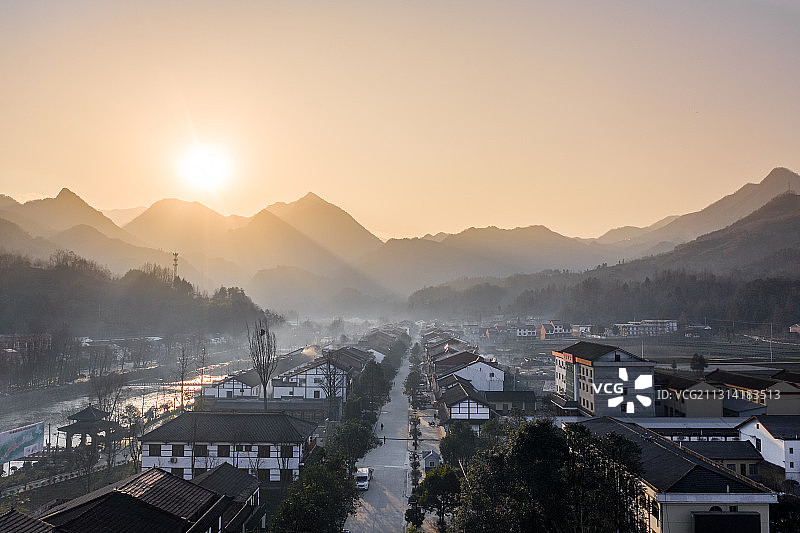 陕西旅游，青木川古镇，一代枭雄拍摄地图片素材