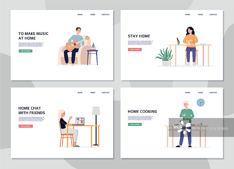 人物主题落地页模板合集图片素材