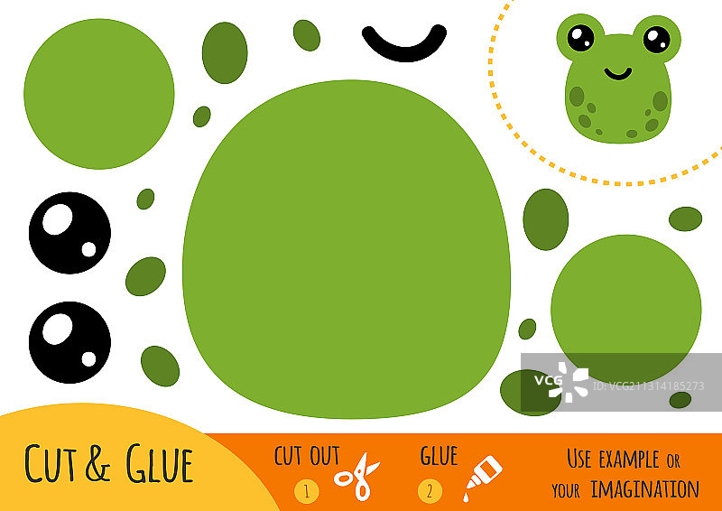 儿童教育纸上游戏：青蛙图片素材