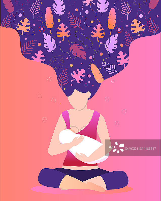 8月世界母乳喂养周宣传单图片素材