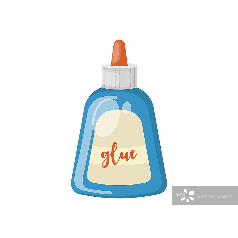 卡通蓝色胶水瓶图片素材