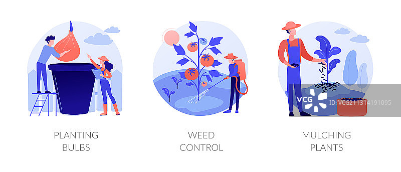 花园季节性工作抽象概念图片素材