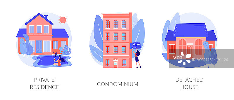 抽象概念的独栋住宅图片素材