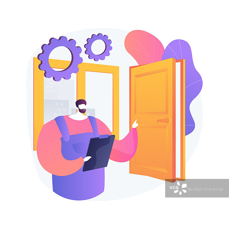 门窗服务抽象概念图片素材