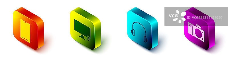 2.5D智能手机智能电视图片素材