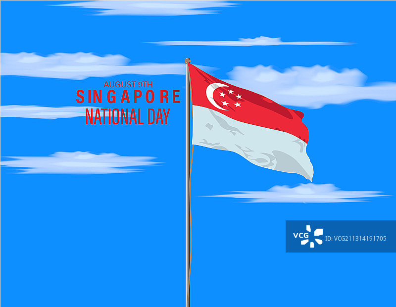 8月9日新加坡独立日图片素材