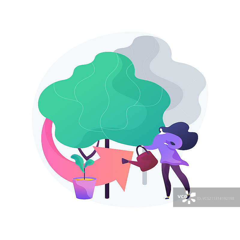 植树造林抽象概念图片素材