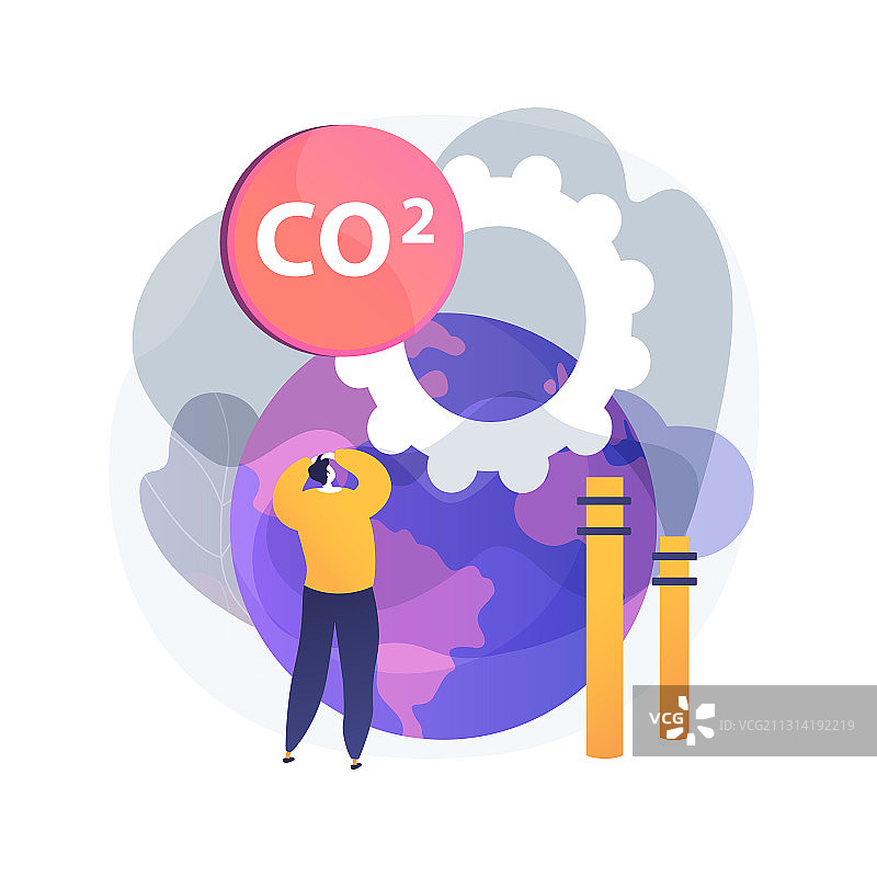 全球二氧化碳排放抽象概念图片素材
