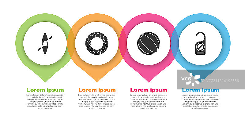 皮划艇或独木舟和船桨橡胶游泳素材图片素材