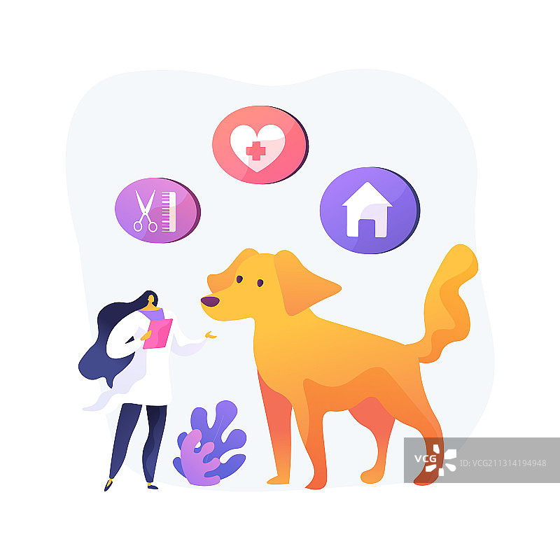 宠物服务抽象概念图片素材