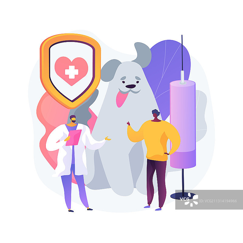 狂犬病和宠物抽象概念图片素材