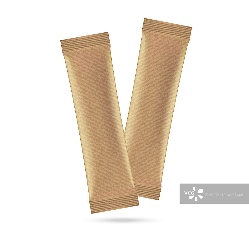 3D白色哑光小袋包装袋样机图片素材