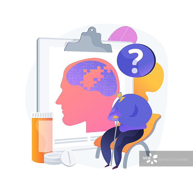 阿尔茨海默病抽象概念图片素材