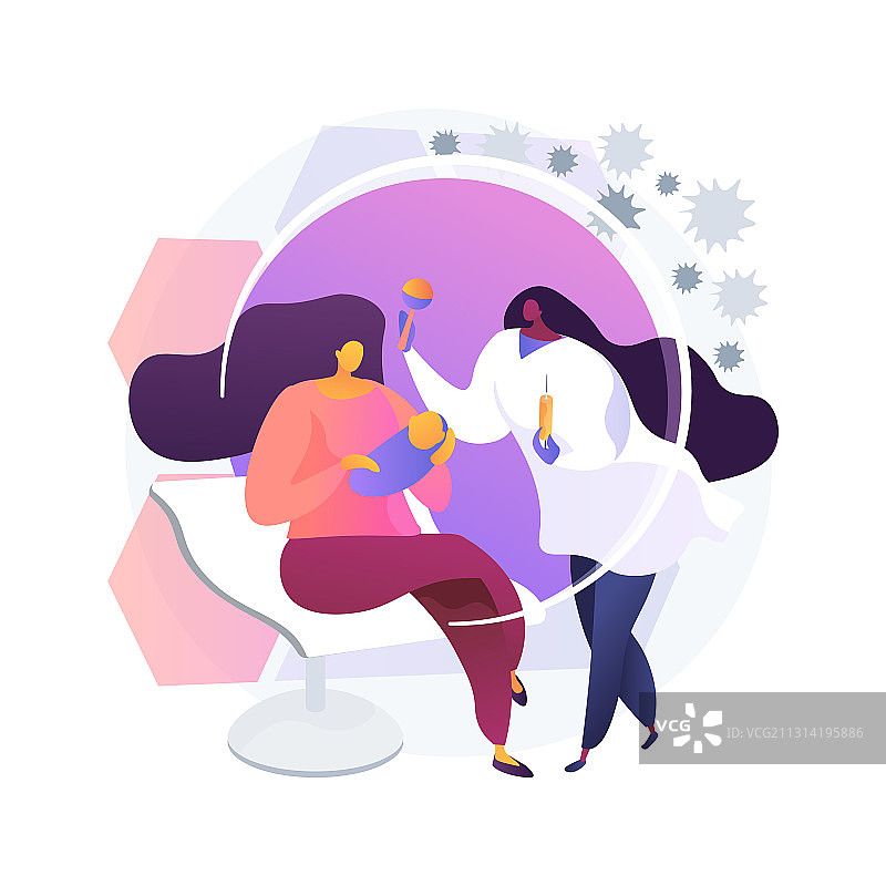 婴幼儿疫苗接种概念图图片素材