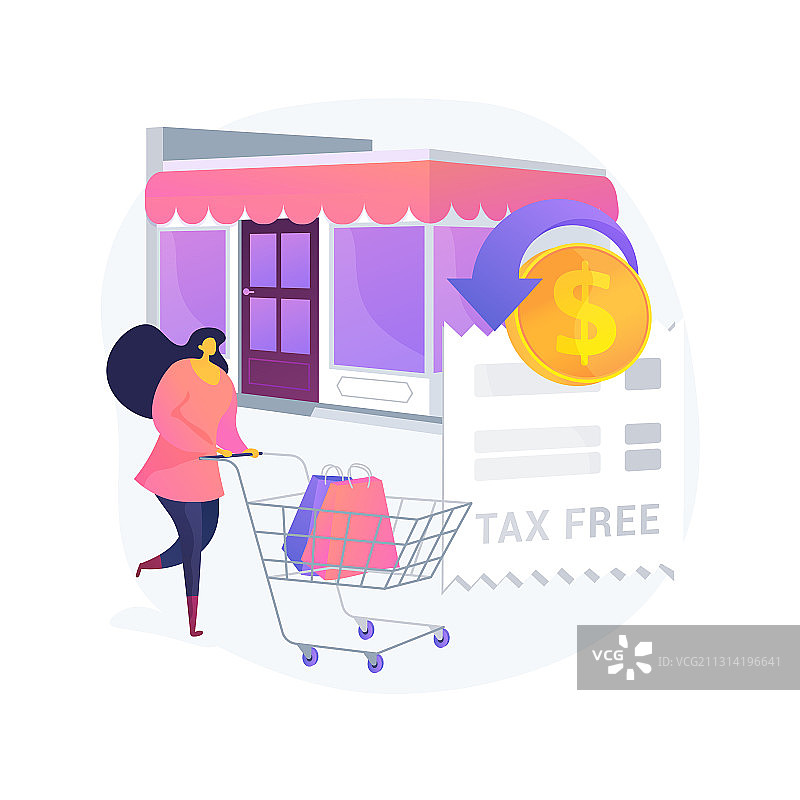 免税服务抽象概念图片素材