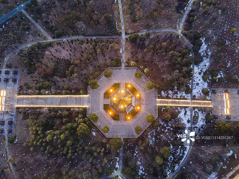 安徽芜湖湾沚东湖公园城市风光航拍图片素材