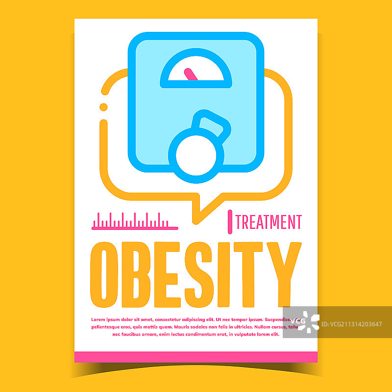 肥胖症治疗创意广告banner图片素材