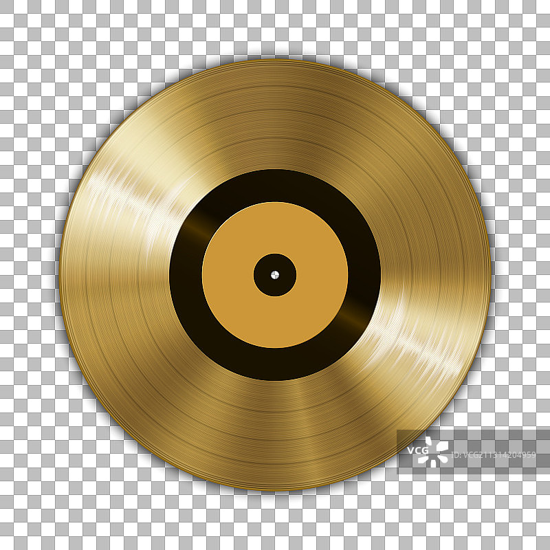 留声机金色黑胶唱片模板图片素材