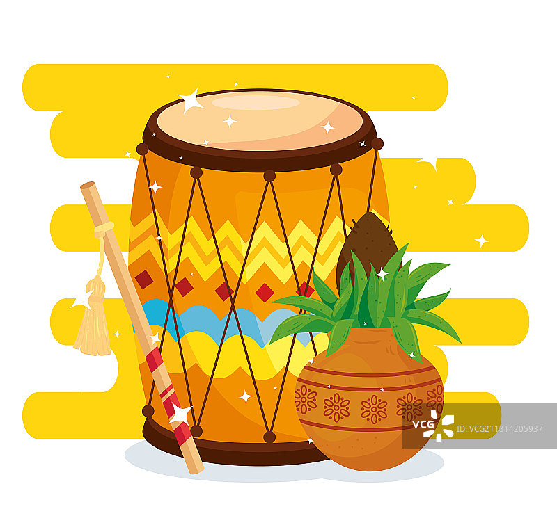 印度九夜节快乐图标合集图片素材