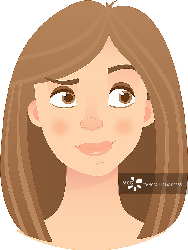 女性面部情绪图片素材