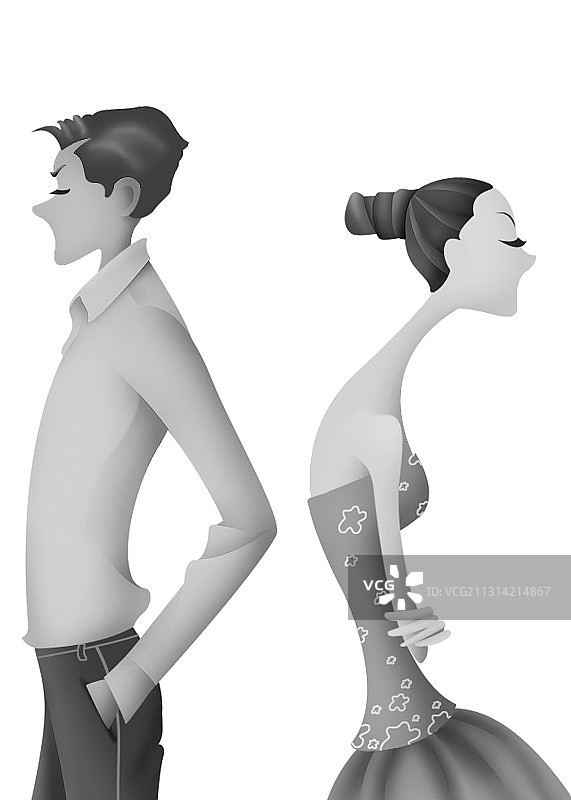 黑白插画图片素材