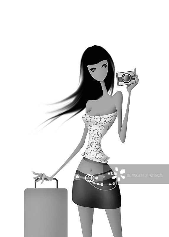 黑白插画图片素材