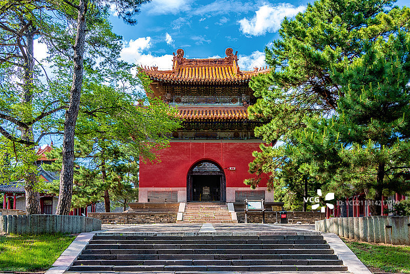 中国辽宁沈阳清福陵神功圣德碑亭图片素材