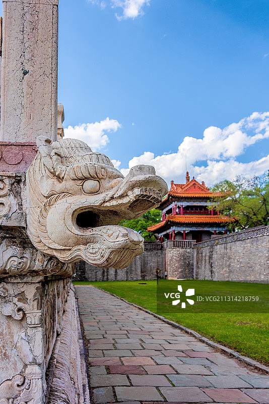 中国辽宁沈阳清福陵方城角楼图片素材