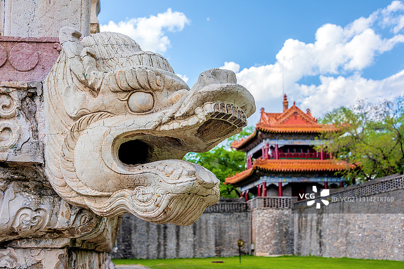 中国辽宁沈阳清福陵方城角楼图片素材