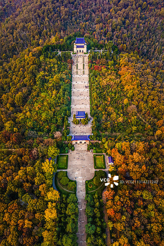 中山陵秋色图片素材