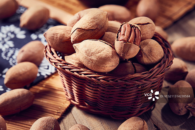 碧根果图片素材