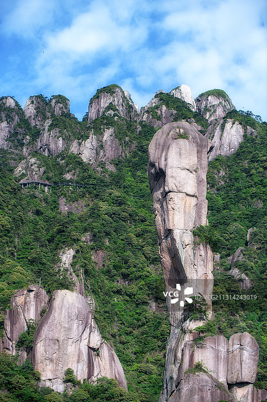 江西省上饶市5A级景区-三清山，道教名山，世界自然遗产地图片素材