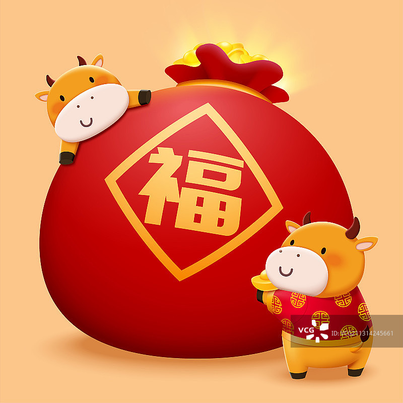 牛年福袋新年素材图片素材
