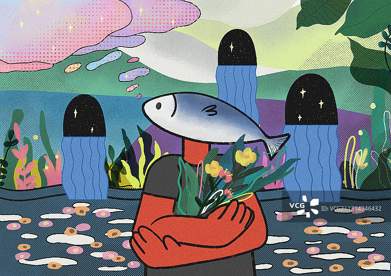 咸鱼也有梦想图片素材