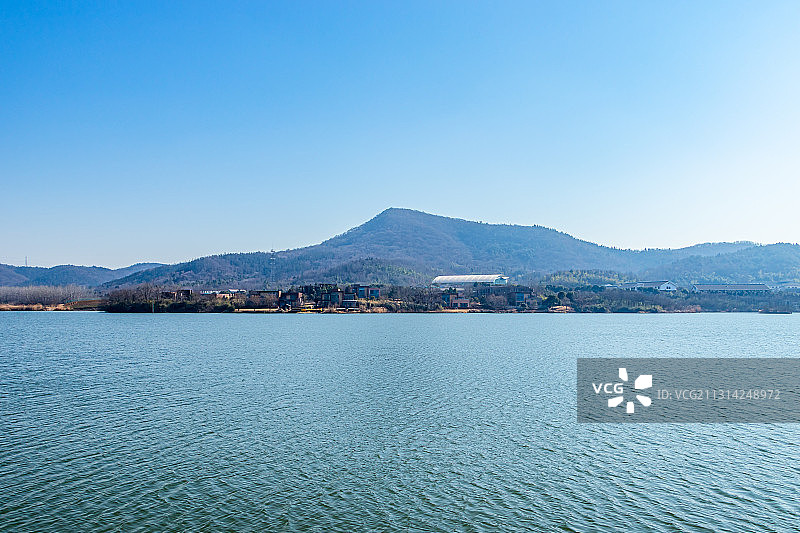 中国南京江宁佘村水库图片素材