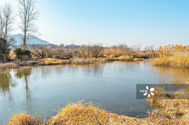 中国南京江宁佘村水库图片素材
