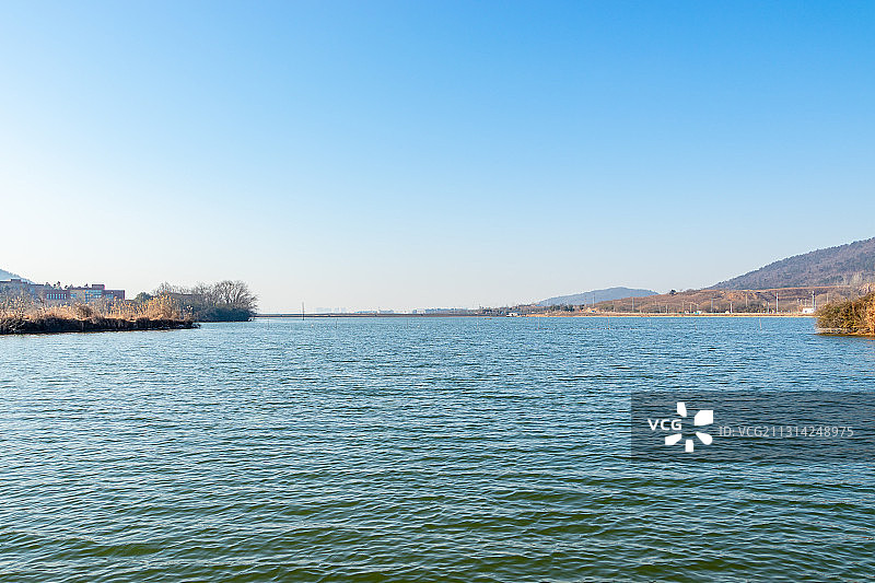 中国南京江宁佘村水库图片素材