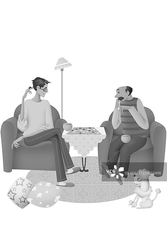 黑白插画图片素材