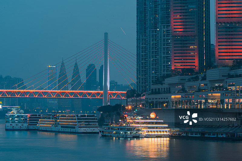 重庆南滨路夜景图片素材