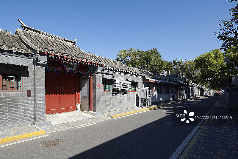 北京传统四合院胡同图片素材