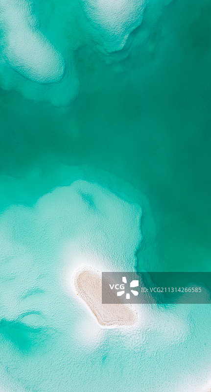 中国青海海西州大柴旦翡翠湖航拍图片素材