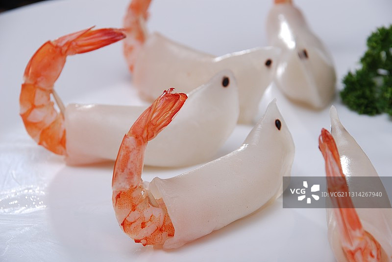 中国 传统美食饺子虾饺图片素材