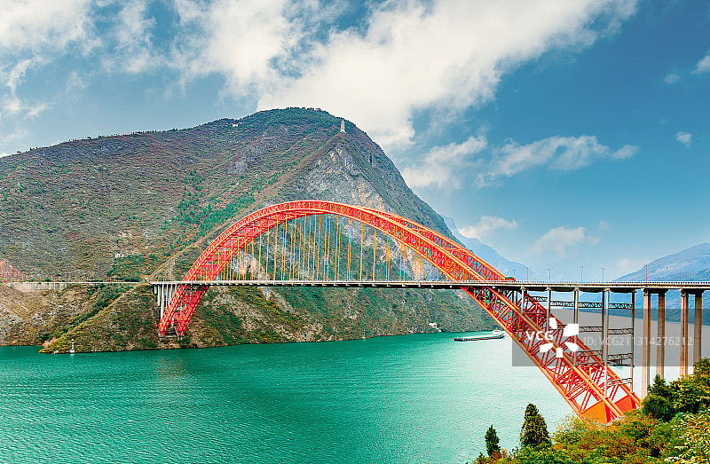 重庆巫山长江大桥图片素材