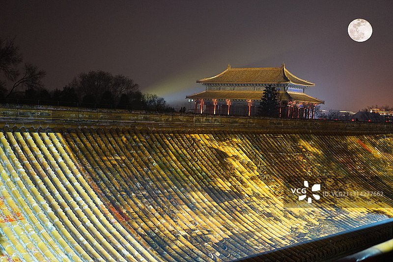 故宫上元节灯光秀（清明上河图投影）图片素材
